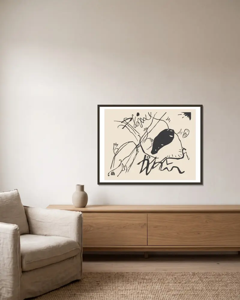 Klänge Pl.02, Wassily Kandinsky w ramie na ścianie