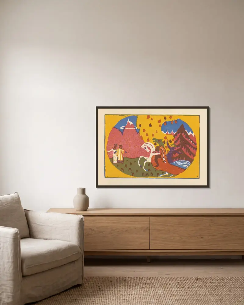 Klänge Tafel 05 von Wassily Kandinsky gerahmt an einer Wand