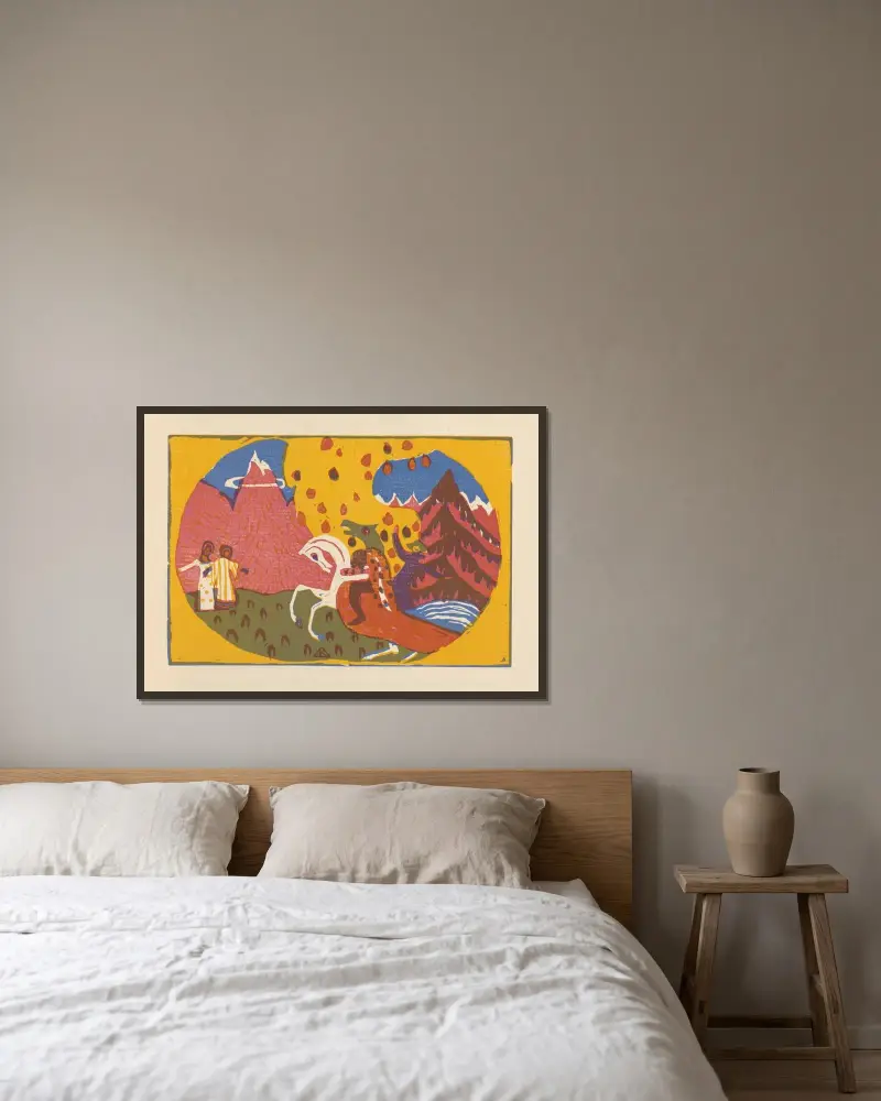 Klänge Tafel 05 von Wassily Kandinsky gerahmt an einer Wand