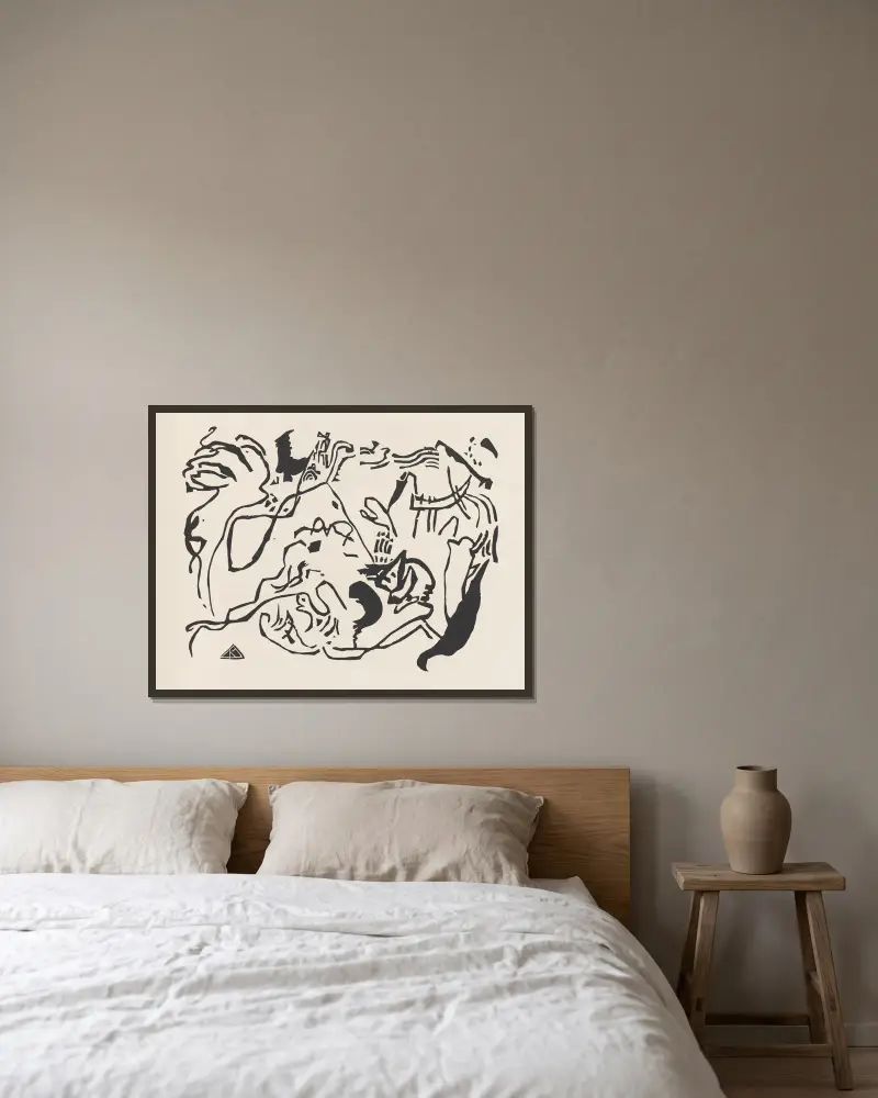 Klänge Pl. 06 von Wassily Kandinsky gerahmt an einer Wand