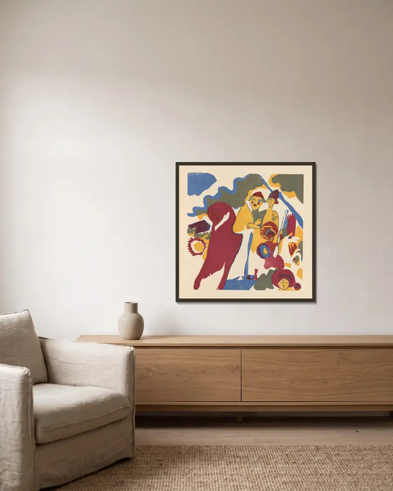 Dźwięki, plansza 07, Wassily Kandinsky w ramie na ścianie