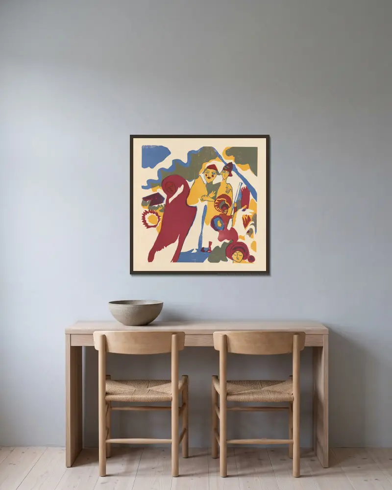 Dźwięki, plansza 07, Wassily Kandinsky w ramie na ścianie