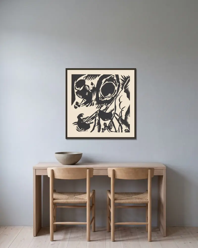 Dźwięki, plansza 8, Wassily Kandinsky w ramie na ścianie