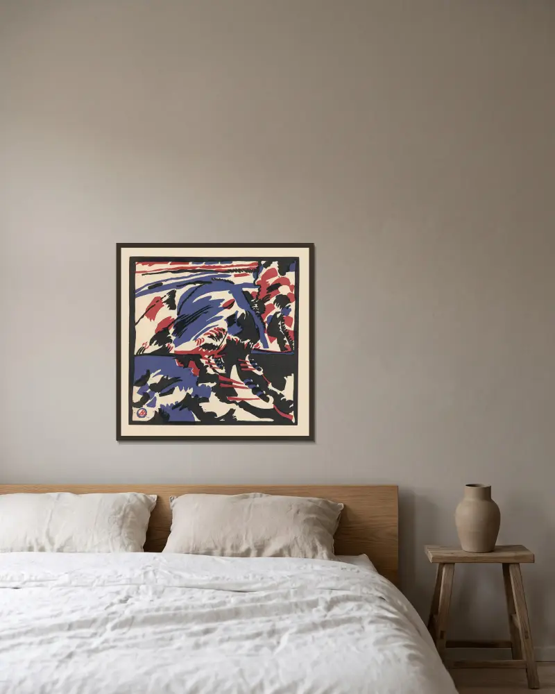 Klänge Pl. 12 von Wassily Kandinsky gerahmt an einer Wand