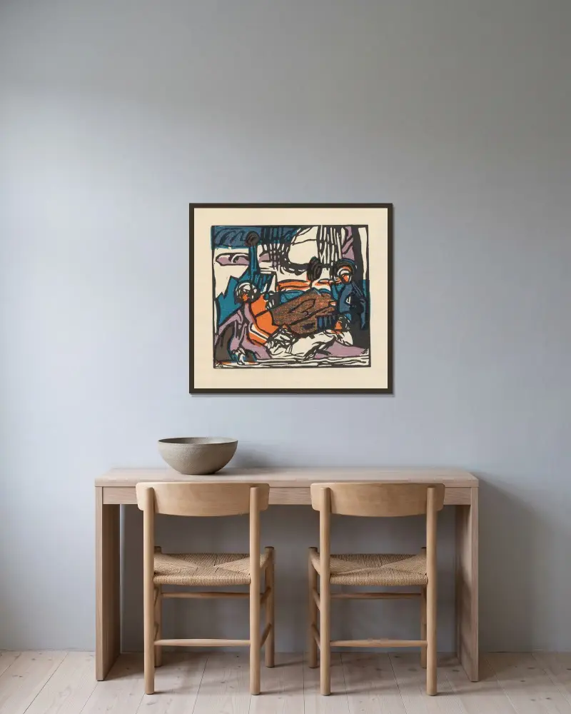 Dźwięki Pl. 13, Wassily Kandinsky w ramie na ścianie