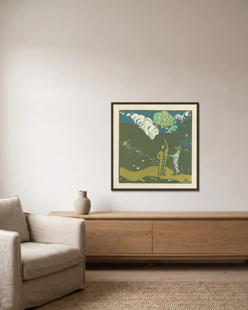 Dźwięki, plansza 23, Wassily Kandinsky w ramie na ścianie