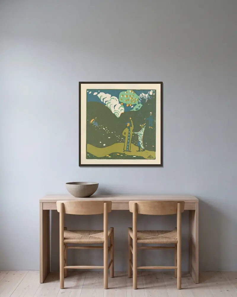 Dźwięki, plansza 23, Wassily Kandinsky w ramie na ścianie