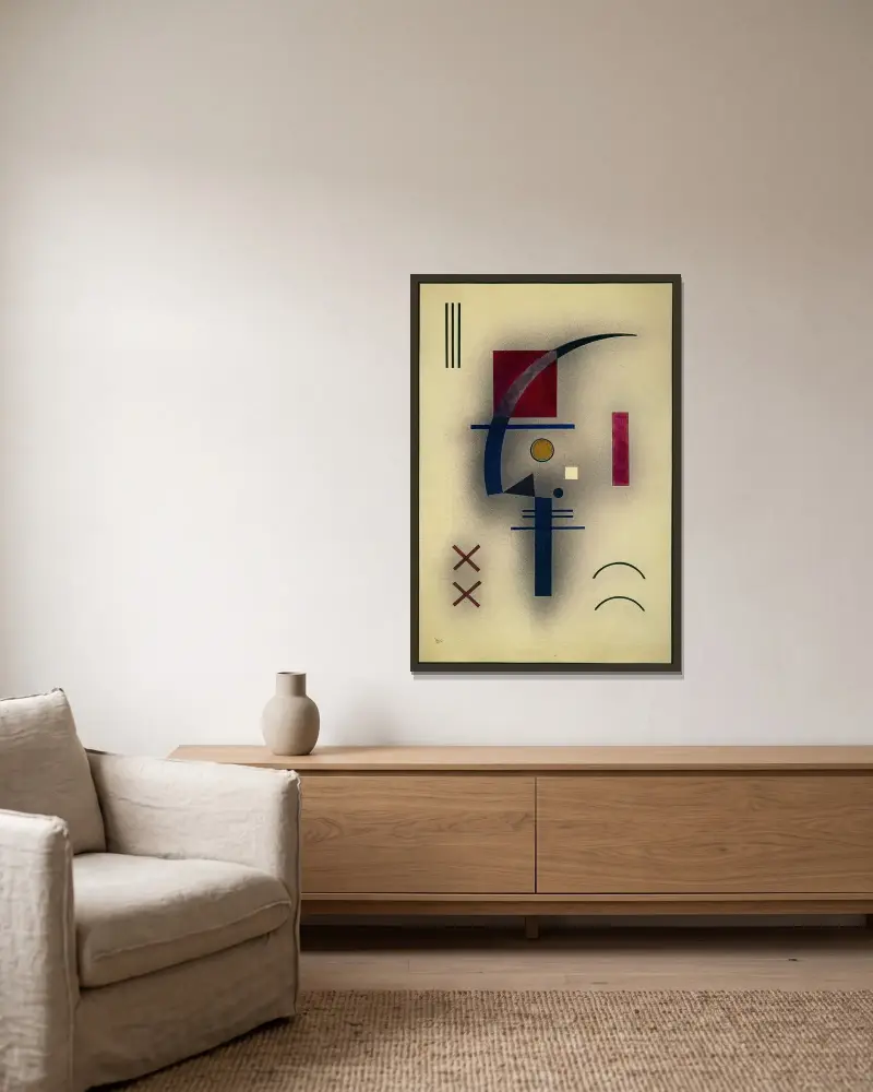 Małe białe, Wassily Kandinsky w ramie na ścianie