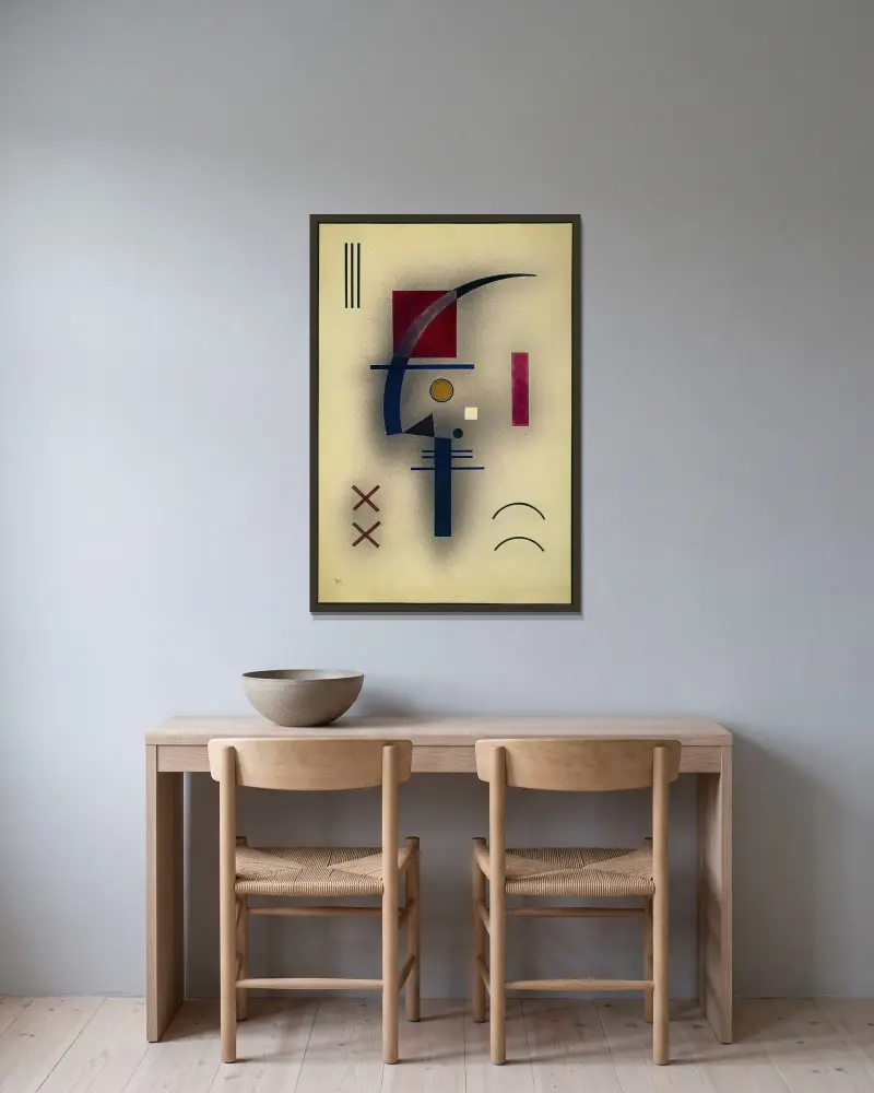 Małe białe, Wassily Kandinsky w ramie na ścianie