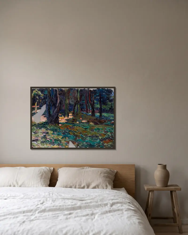 Parc de Saint-Cloud av Wassily Kandinsky inramad på en vägg