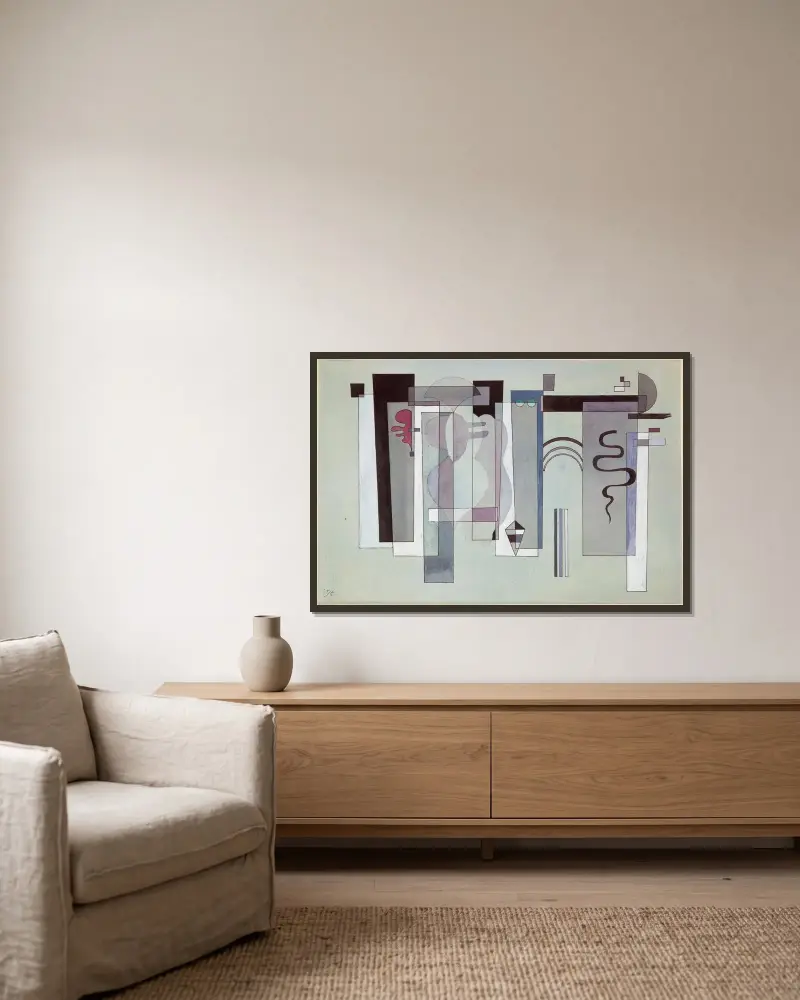 Reunited Surfaces, Wassily Kandinsky v rámu na stěně
