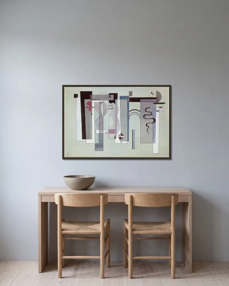 Reunited Surfaces, Wassily Kandinsky v rámu na stěně