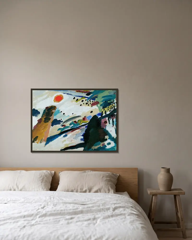 Pejzaż romantyczny, Wassily Kandinsky w ramie na ścianie