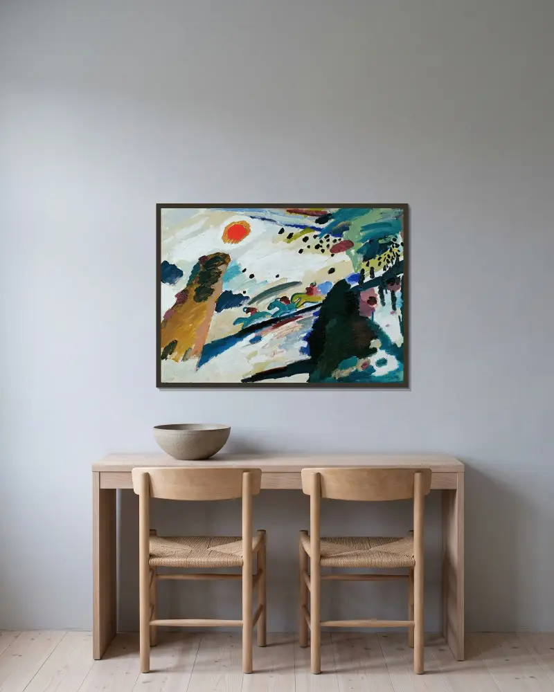 Pejzaż romantyczny, Wassily Kandinsky w ramie na ścianie