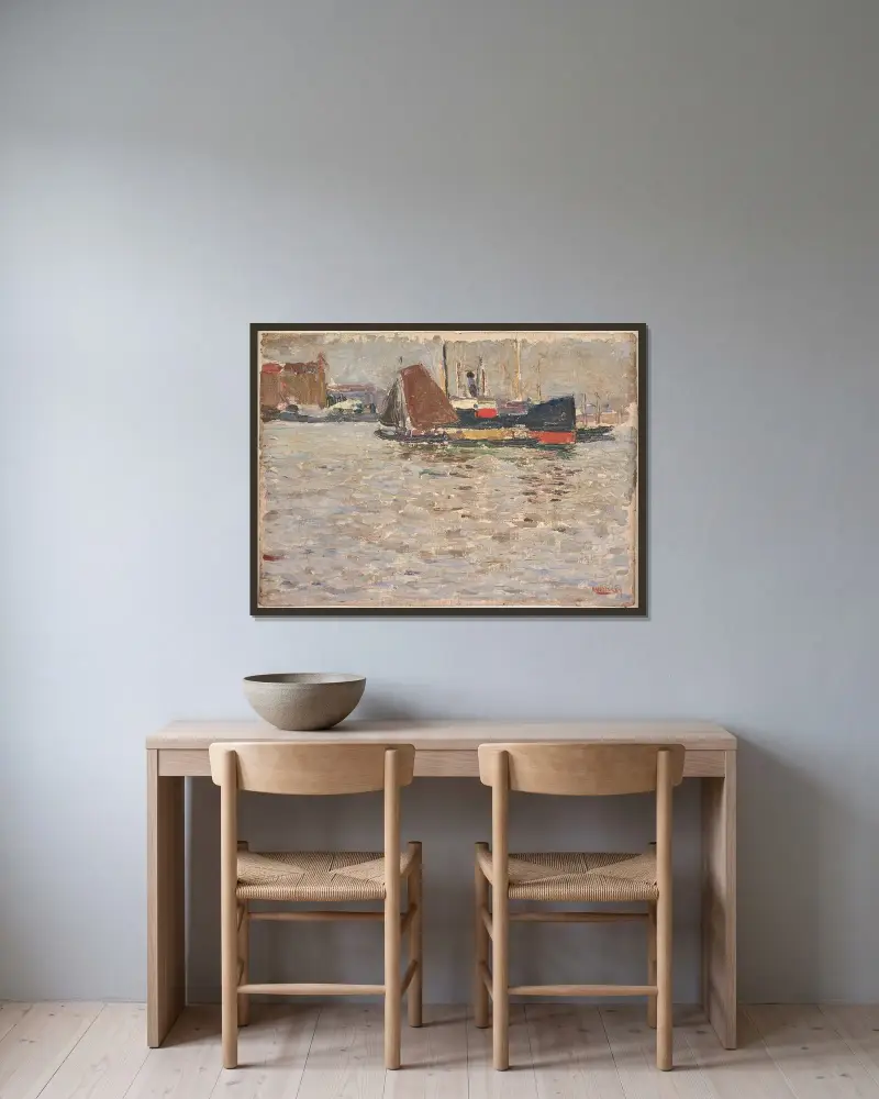 Rotterdam, 1904 von Wassily Kandinsky gerahmt an einer Wand
