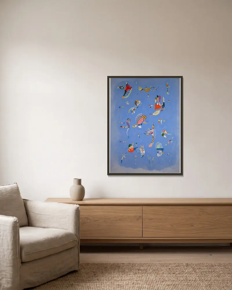 Błękit nieba, Wassily Kandinsky w ramie na ścianie