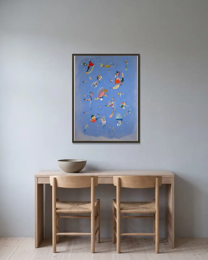 Błękit nieba, Wassily Kandinsky w ramie na ścianie