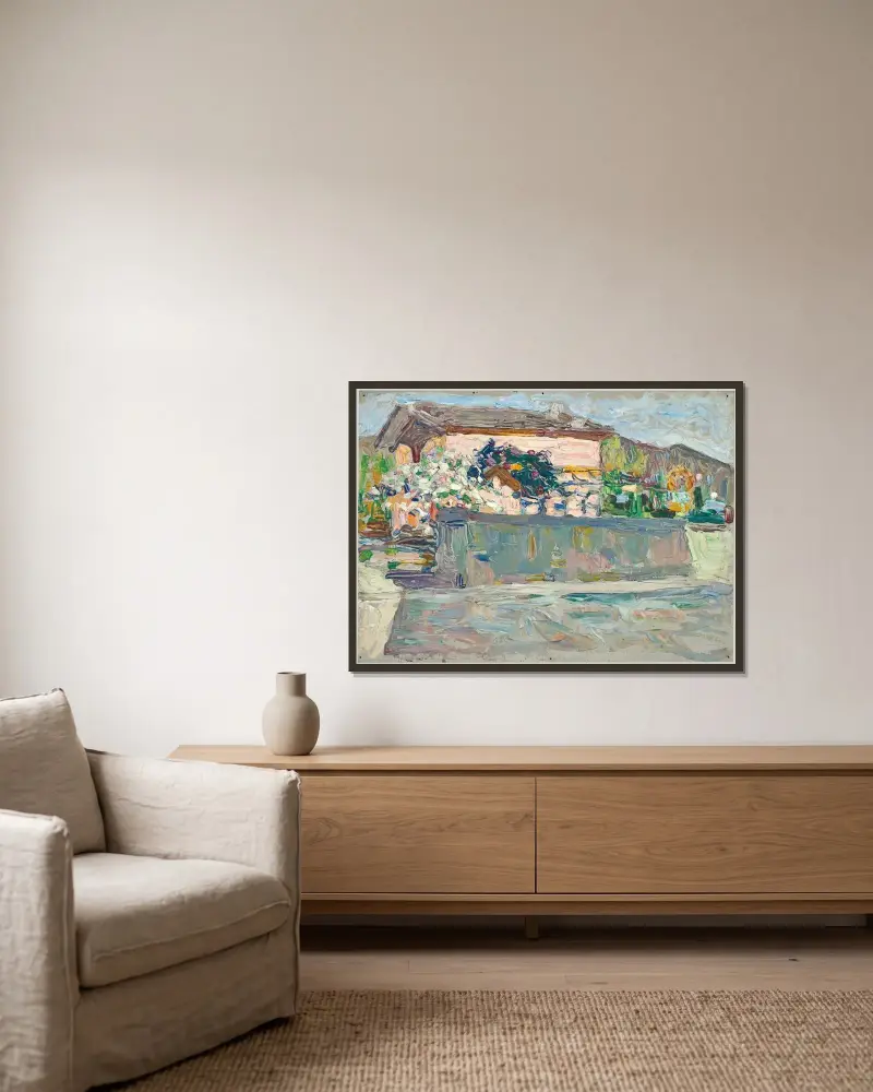 Wiosna w okolicach Augsburga, Wassily Kandinsky w ramie na ścianie