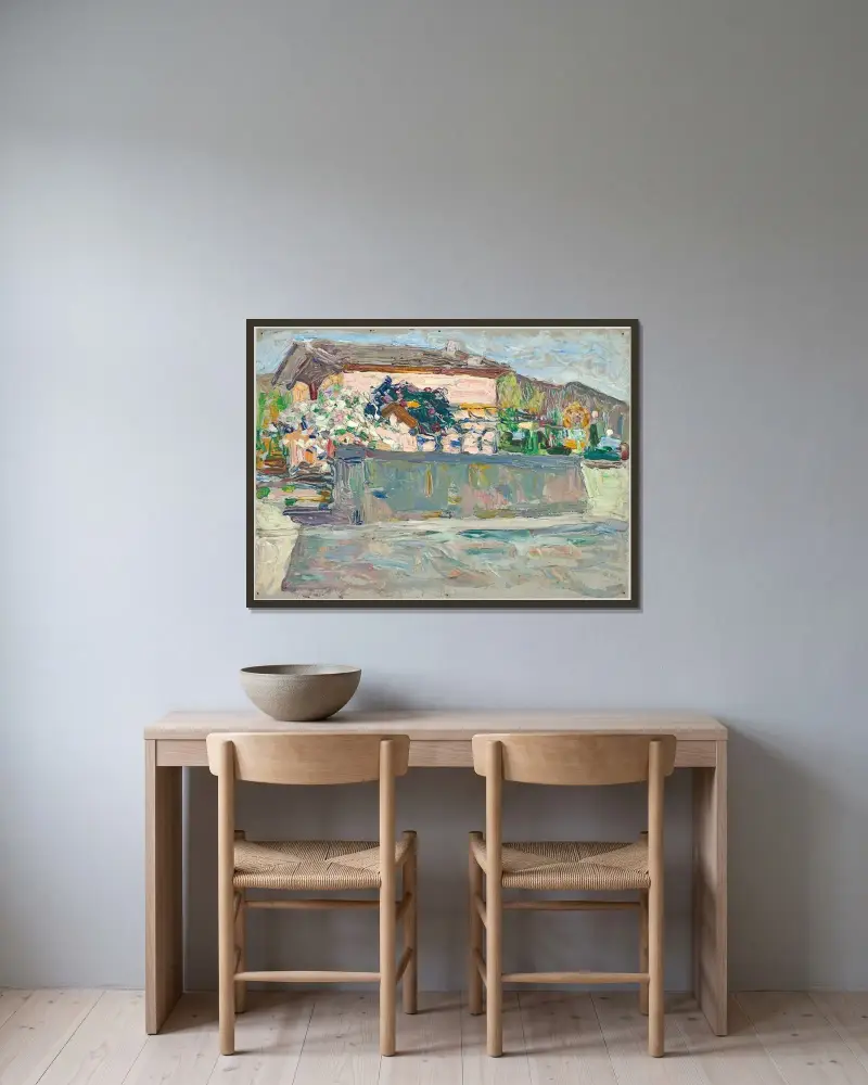 Wiosna w okolicach Augsburga, Wassily Kandinsky w ramie na ścianie