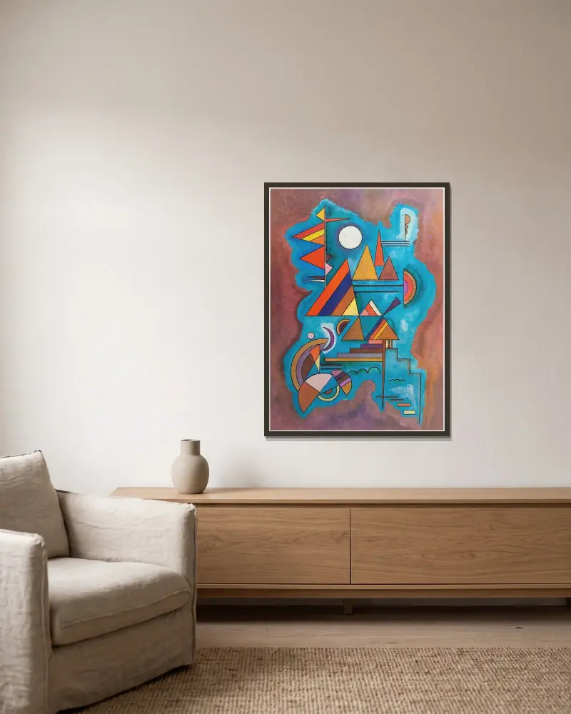 Stehend von Wassily Kandinsky gerahmt an einer Wand