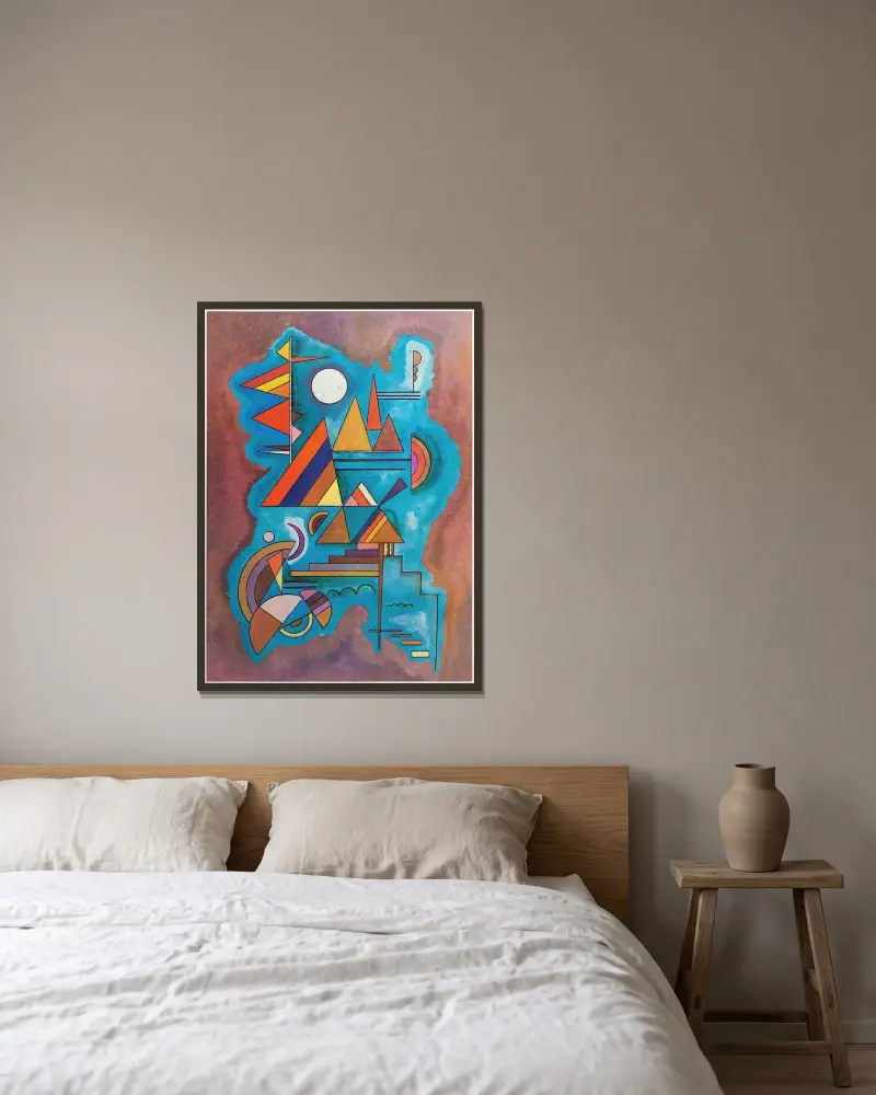 Stehend von Wassily Kandinsky gerahmt an einer Wand