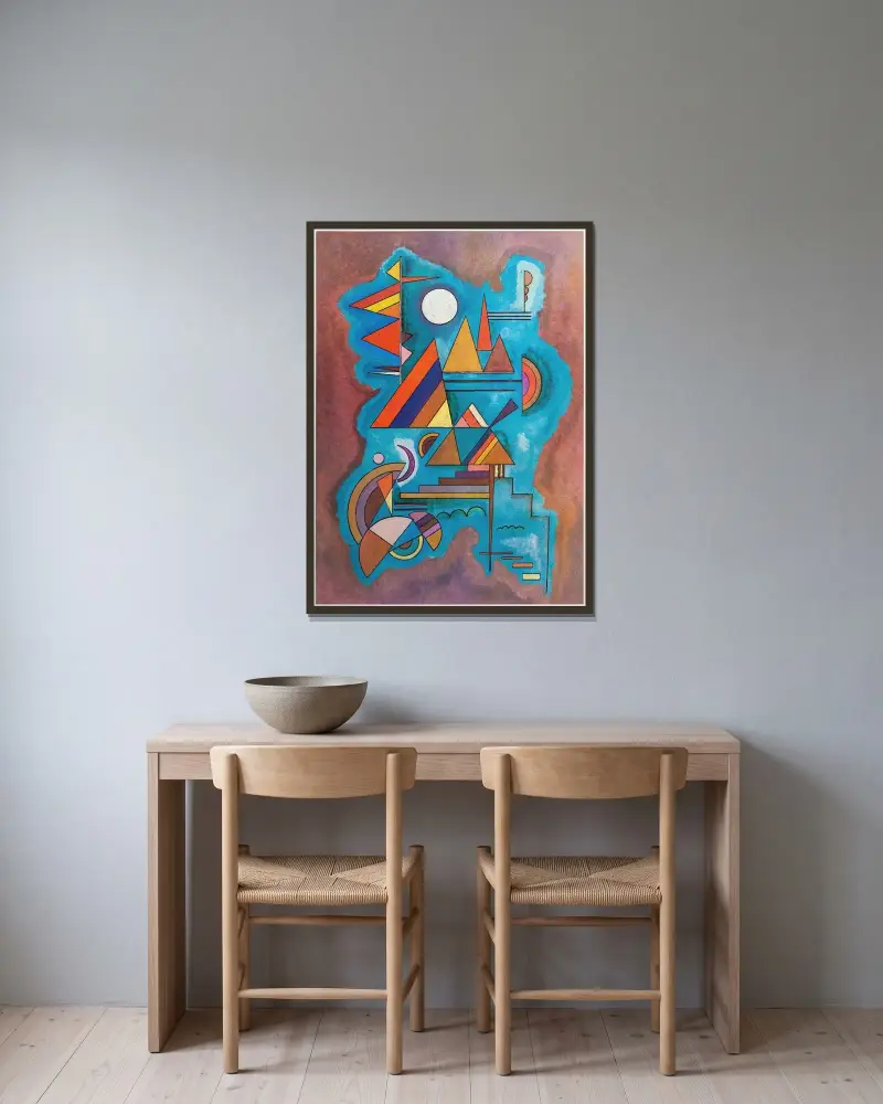 Stehend von Wassily Kandinsky gerahmt an einer Wand