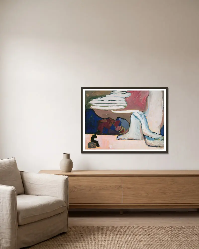 Studium do Schwarz und Weiss, Wassily Kandinsky w ramie na ścianie