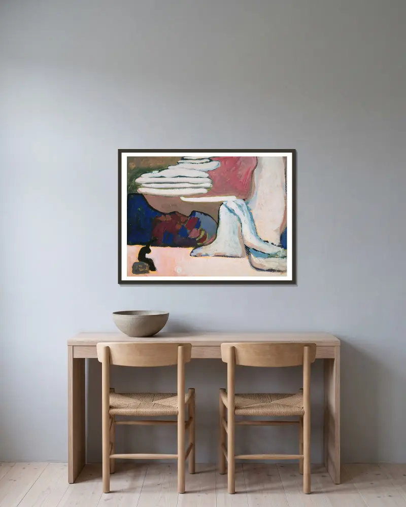 Studium do Schwarz und Weiss, Wassily Kandinsky w ramie na ścianie