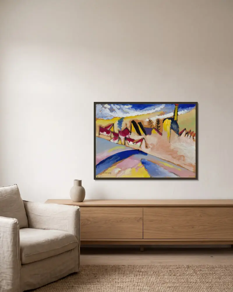 Studium do „Zimy nr II”, Wassily Kandinsky w ramie na ścianie