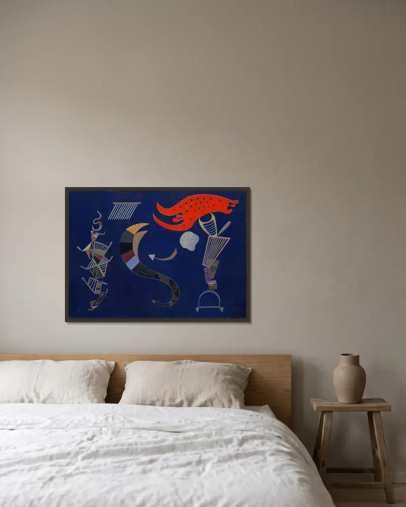 The Arrow av Wassily Kandinsky inramad på en vägg