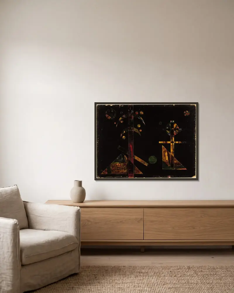 Till Nina till jul av Wassily Kandinsky inramad på en vägg