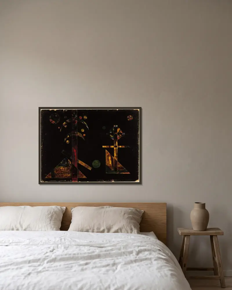 Till Nina till jul av Wassily Kandinsky inramad på en vägg