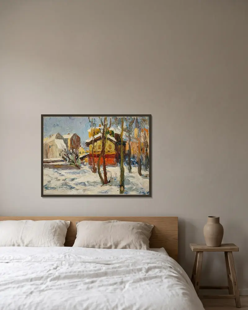 Zima w Schwabing, Wassily Kandinsky w ramie na ścianie