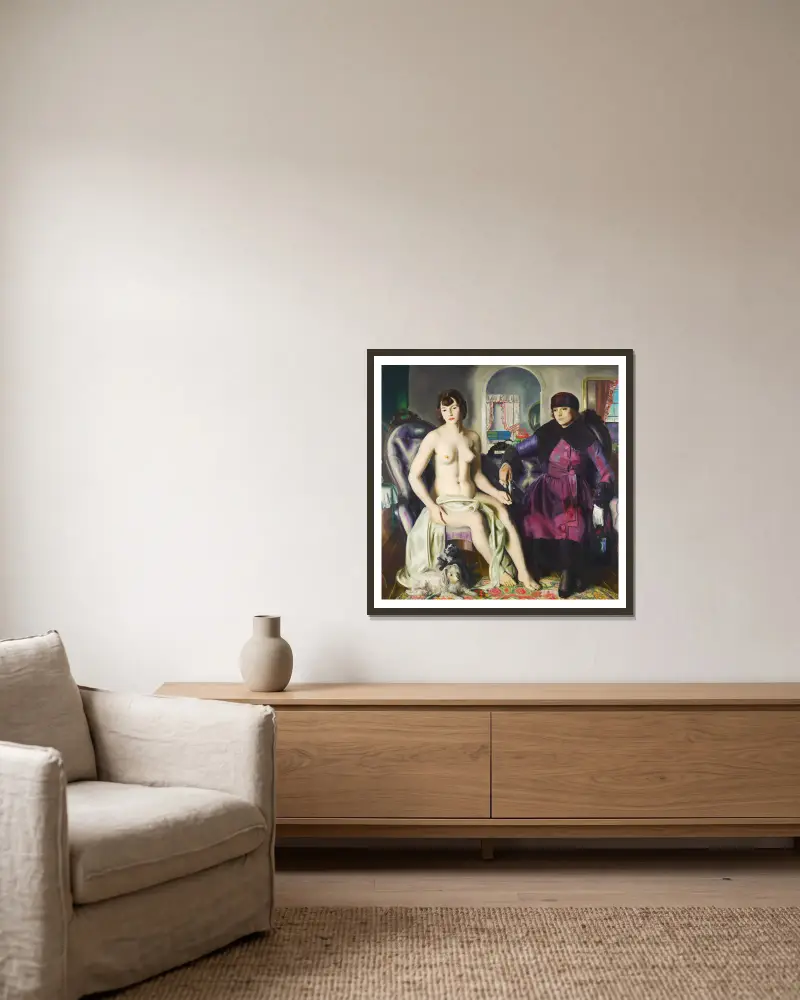 Dwie kobiety, George Wesley Bellows w ramie na ścianie