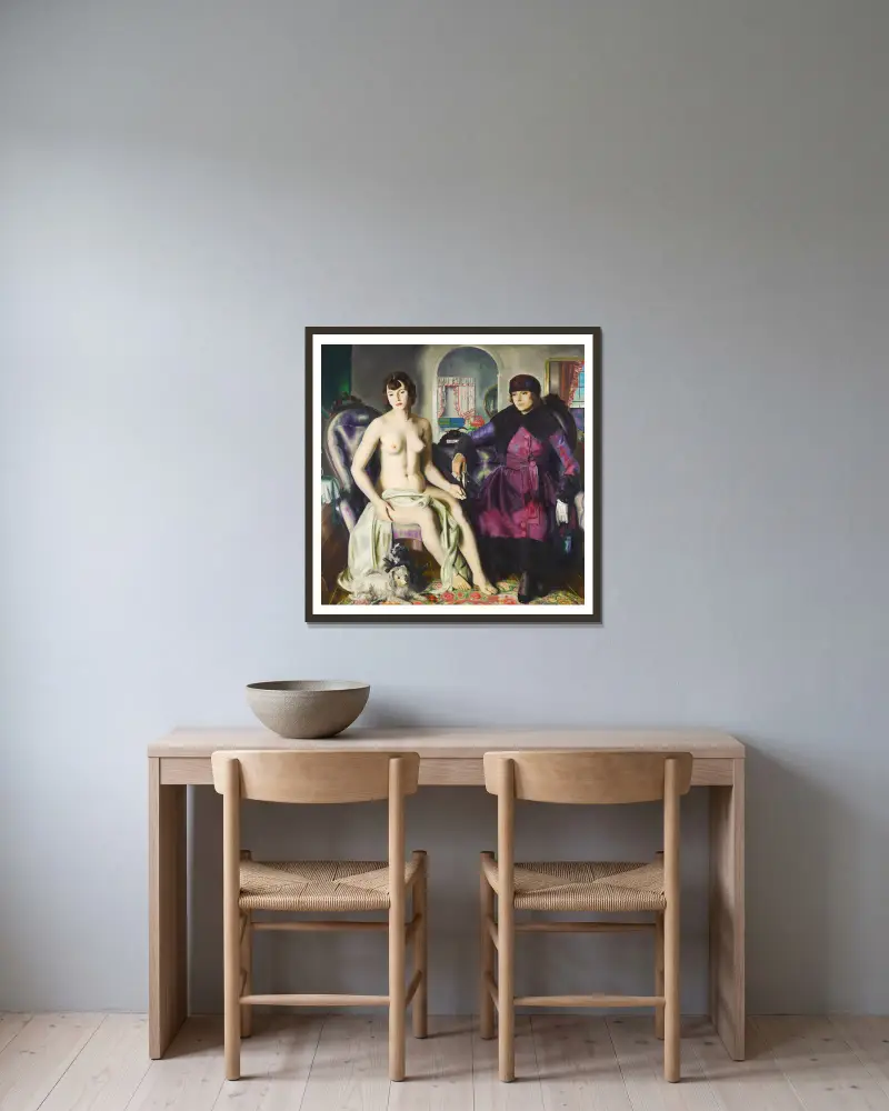 Dwie kobiety, George Wesley Bellows w ramie na ścianie