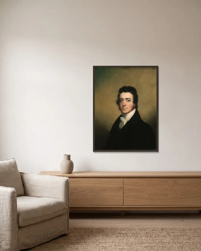 Augustus Washington Clason von John Wesley Jarvis gerahmt an einer Wand