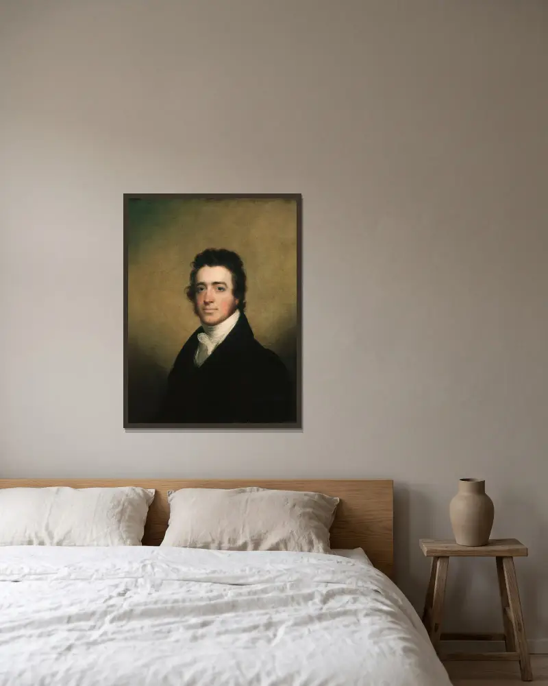 Augustus Washington Clason von John Wesley Jarvis gerahmt an einer Wand