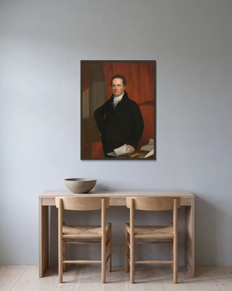 DeWitt Clinton von John Wesley Jarvis gerahmt an einer Wand