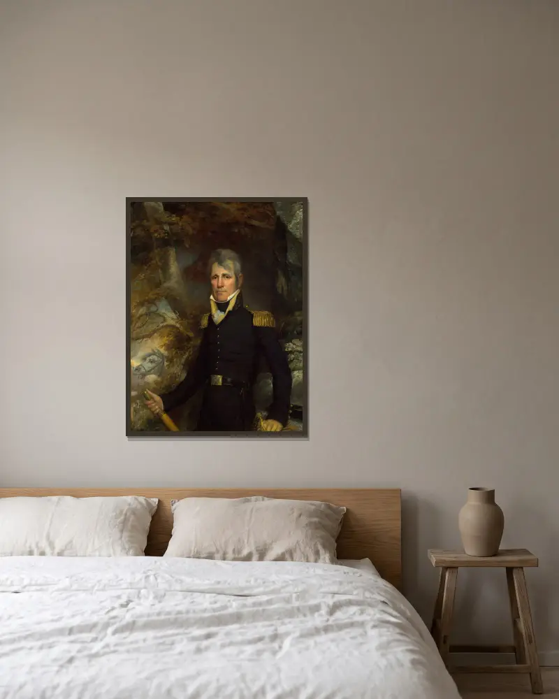 Generał Andrew Jackson, John Wesley Jarvis w ramie na ścianie