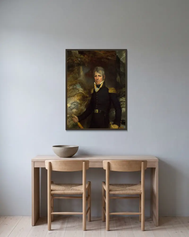 Generał Andrew Jackson, John Wesley Jarvis w ramie na ścianie