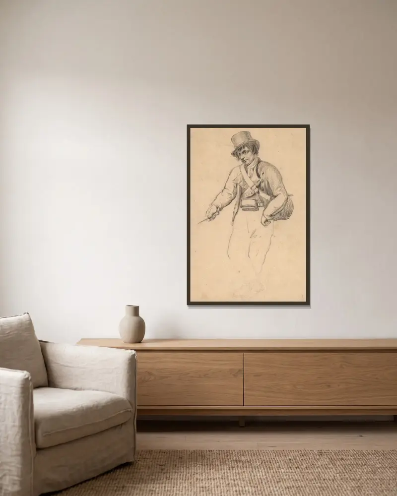 Irischer Fischer von John Wesley Jarvis gerahmt an einer Wand