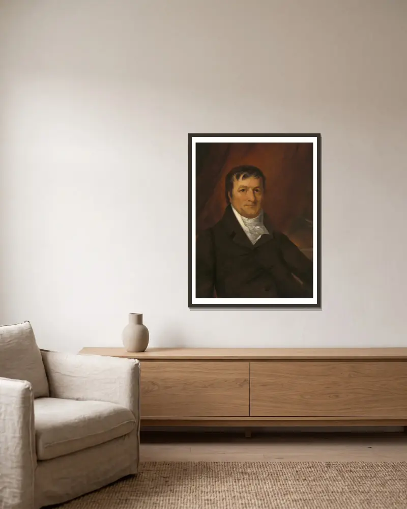 John Jacob Astor av John Wesley Jarvis inramad på en vägg