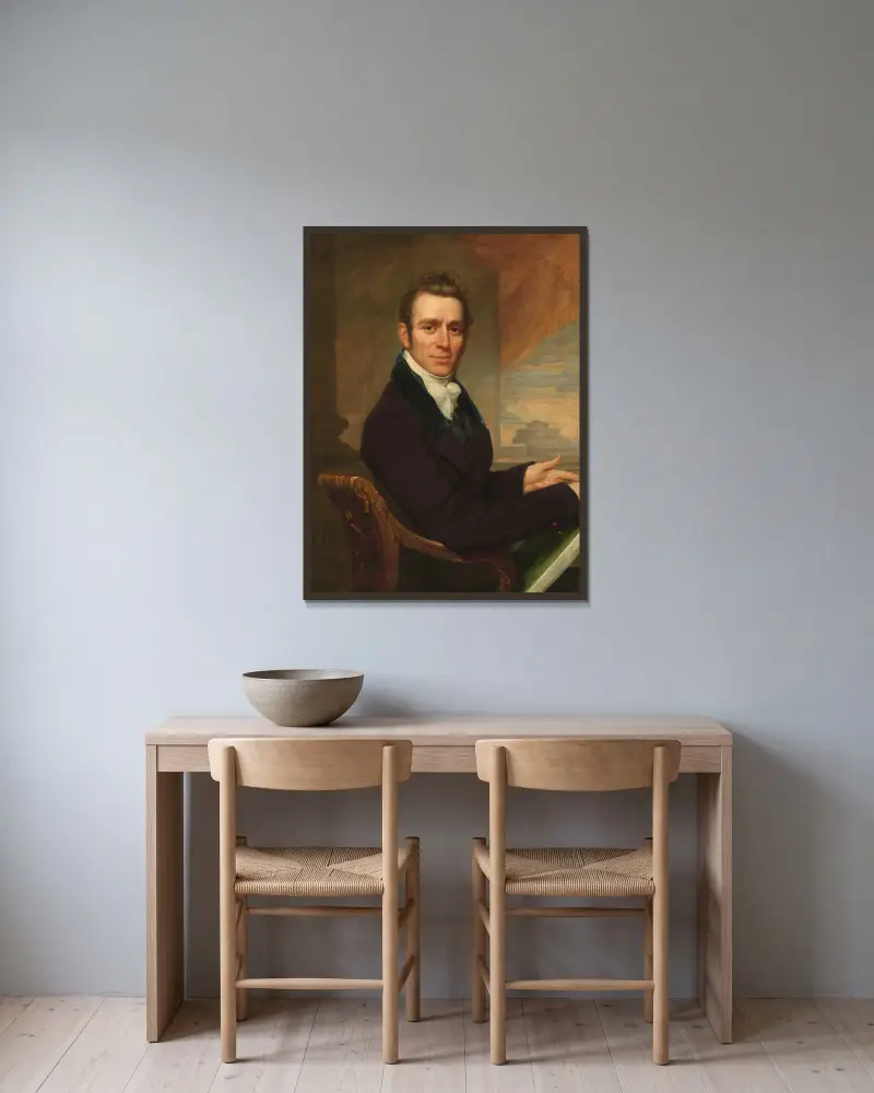 Joseph Delaplaine von John Wesley Jarvis gerahmt an einer Wand