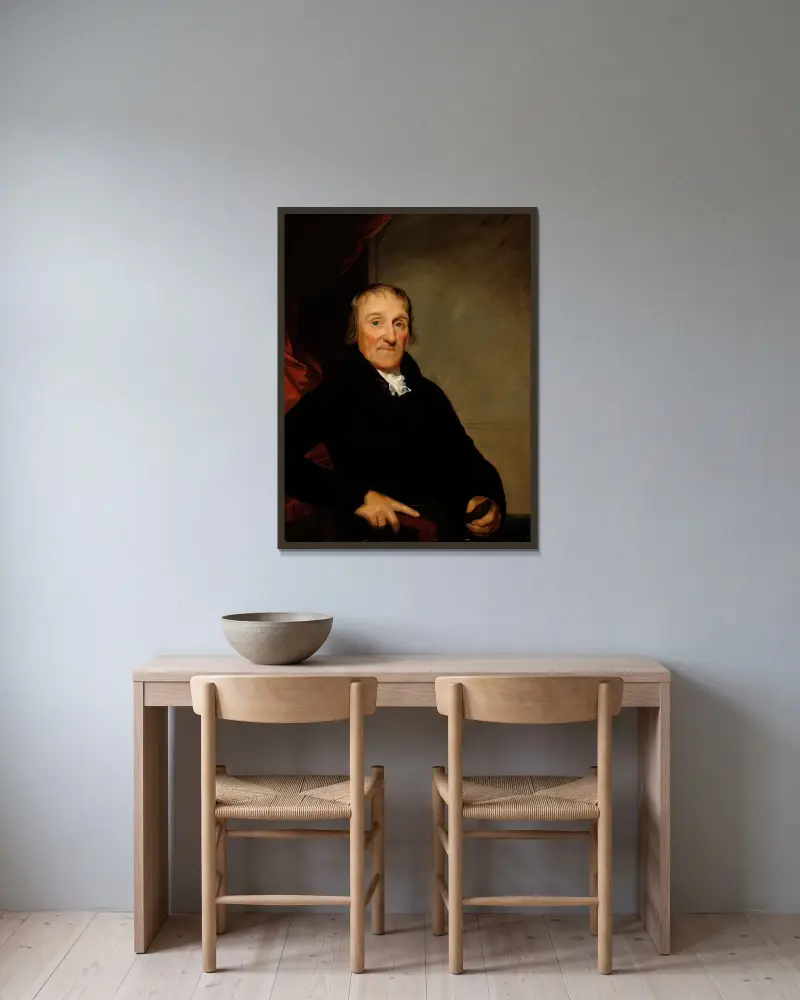 Porträtt av Isaac Van der Beek av John Wesley Jarvis inramad på en vägg