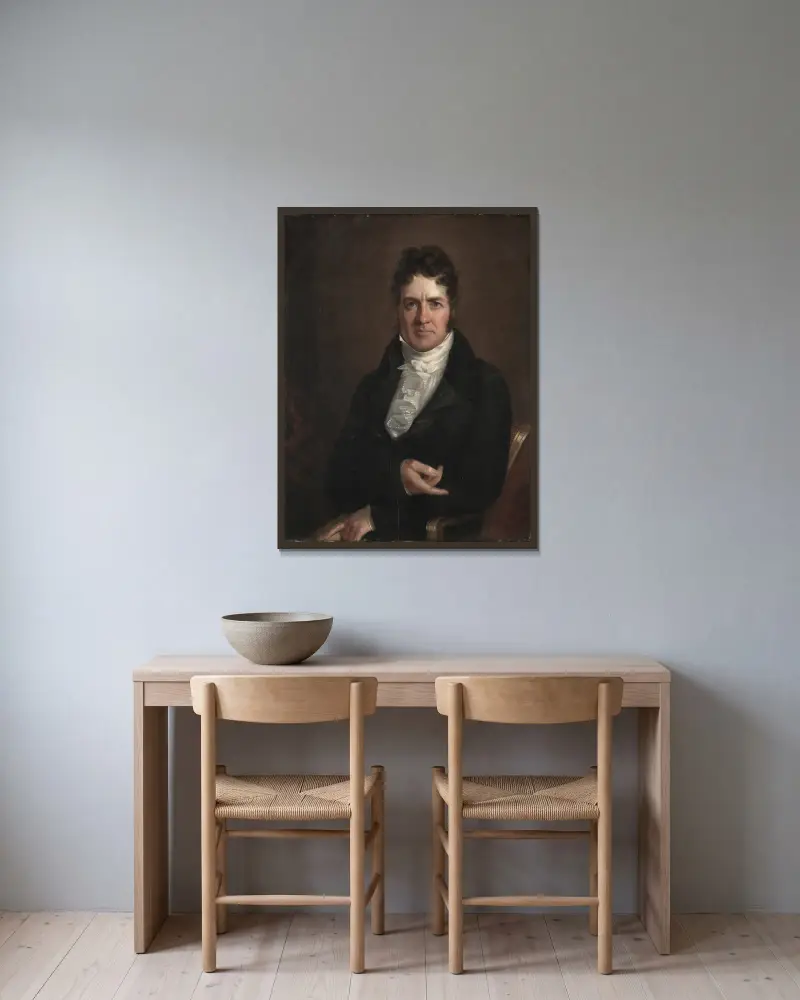 Thomas Abthorpe Cooper von John Wesley Jarvis gerahmt an einer Wand