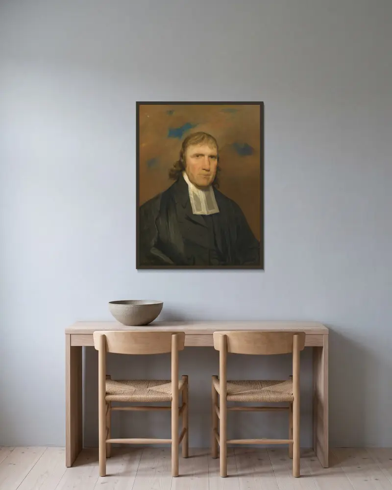 William Linn av John Wesley Jarvis inramad på en vägg