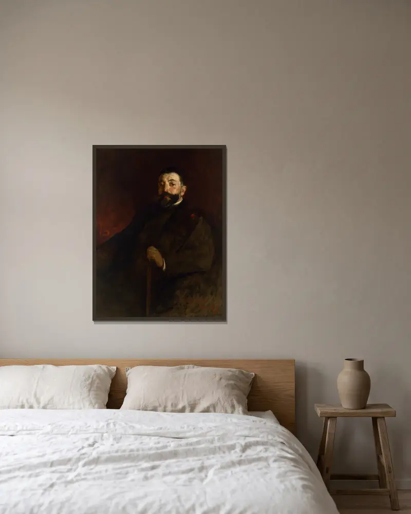 Thomas Nast av John White Alexander inramad på en vägg
