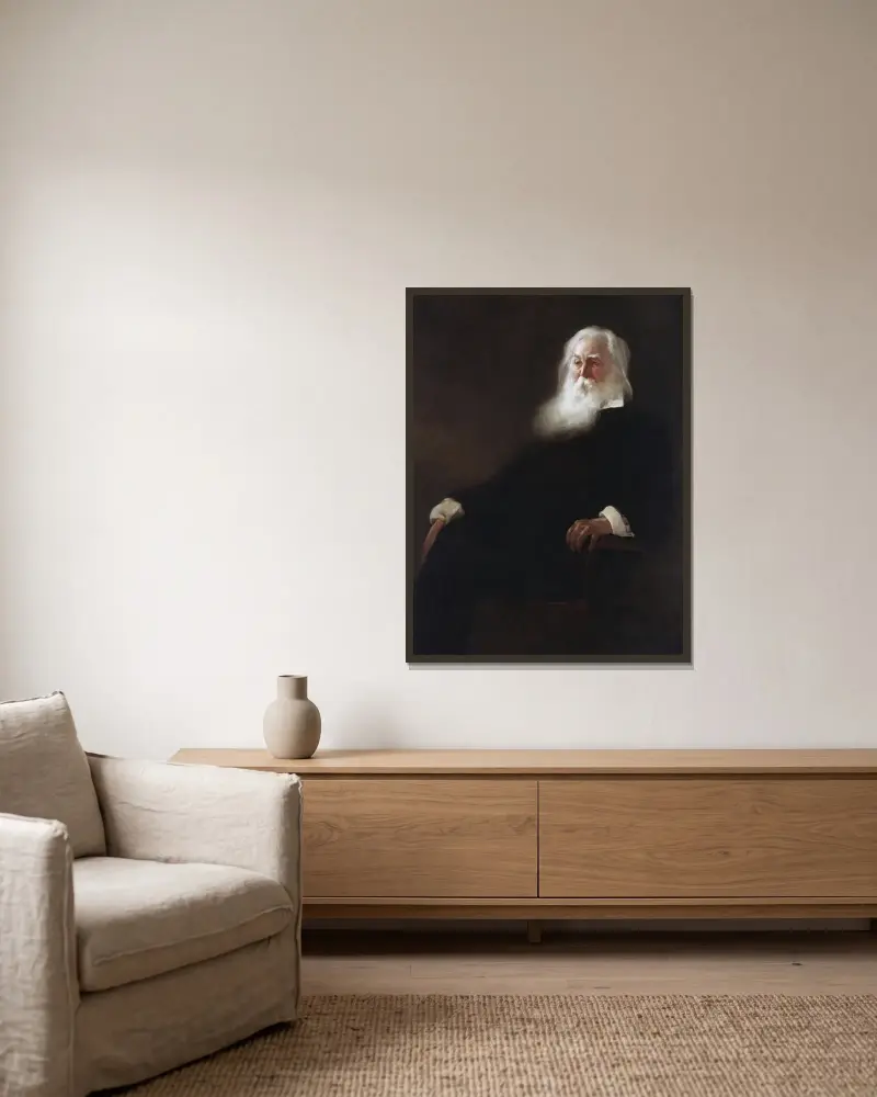 Walt Whitman von John White Alexander gerahmt an einer Wand