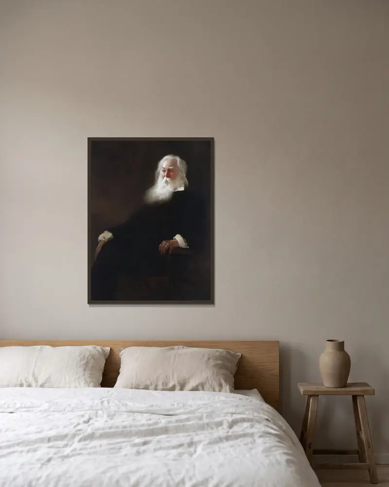 Walt Whitman von John White Alexander gerahmt an einer Wand