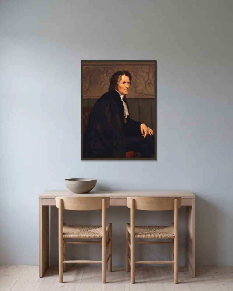 Bertel Thorvaldsen av Christoffer Wilhelm Eckersberg inramad på en vägg